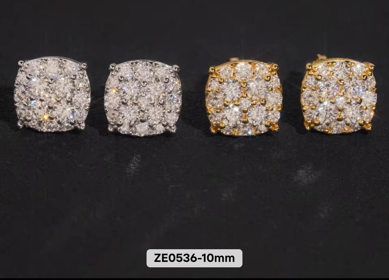 925 Silver Moissanite Stud Earrings D/VVS1 Iced Out Passes Tester Dallas Jewelers