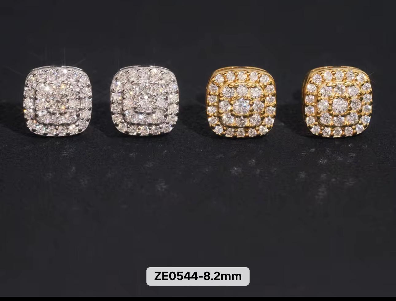 925 Silver Moissanite Stud Earrings D/VVS1 Iced Out Passes Tester Dallas Jewelers