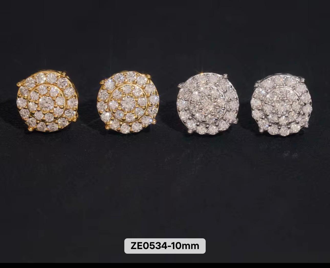 925 Silver Moissanite Stud Earrings D/VVS1 Iced Out Passes Tester Dallas Jewelers