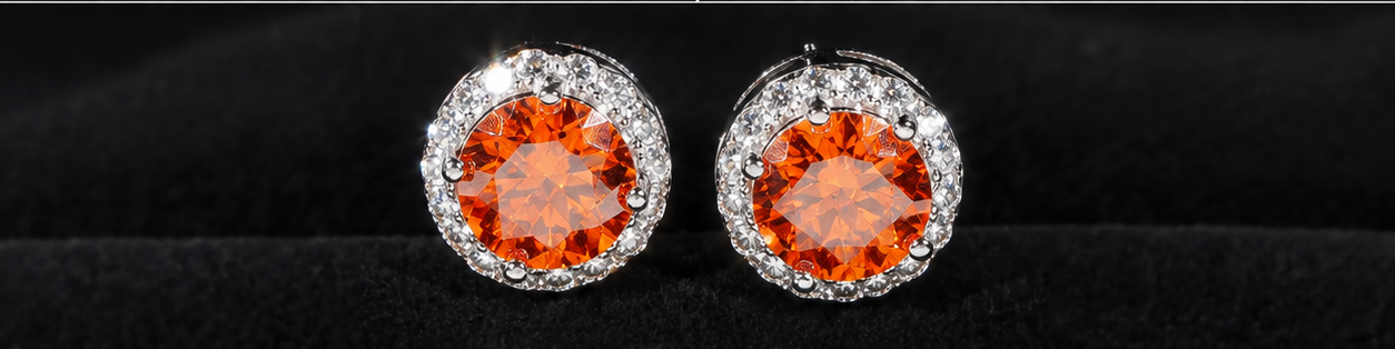 7.6MM VVS Moissanite Halo Stud Earrings 925 Silver GRA Pass Tester